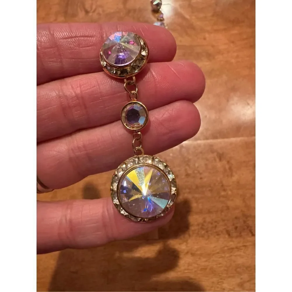 Vintage multicolored crystal earrings